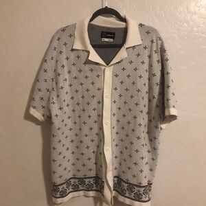 Original Use White and Black Patterned Shirt